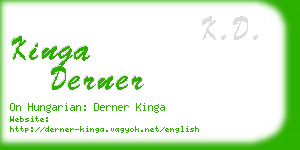 kinga derner business card